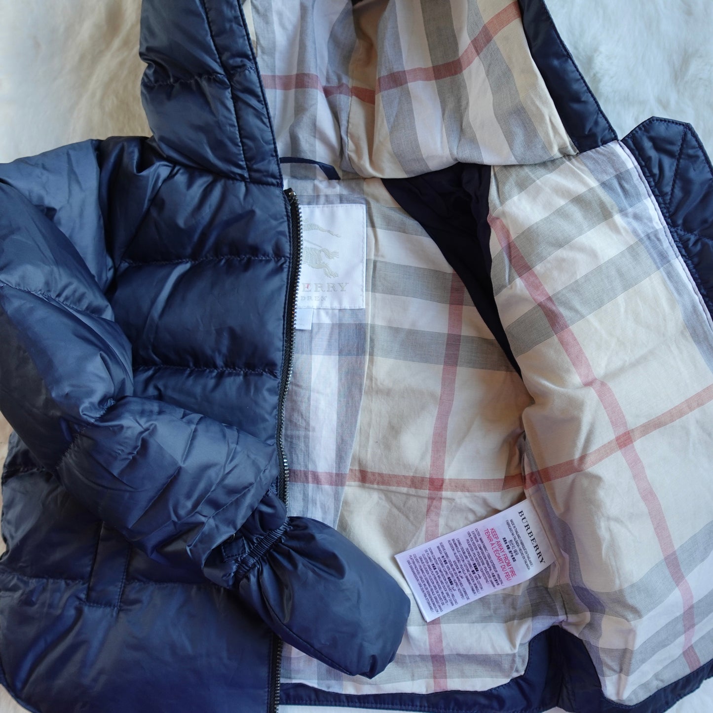 Burberry Kids | Baby Check-Trimmed Hooded Down Jacket | 18M 86CM