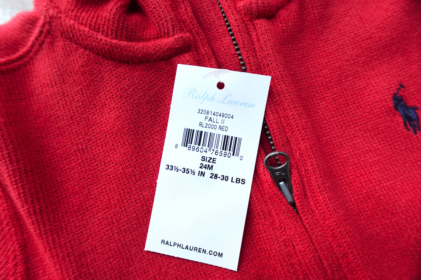 Ralph Lauren | Children's Vintage Cotton Quarter-Zip Sweater | 24M
