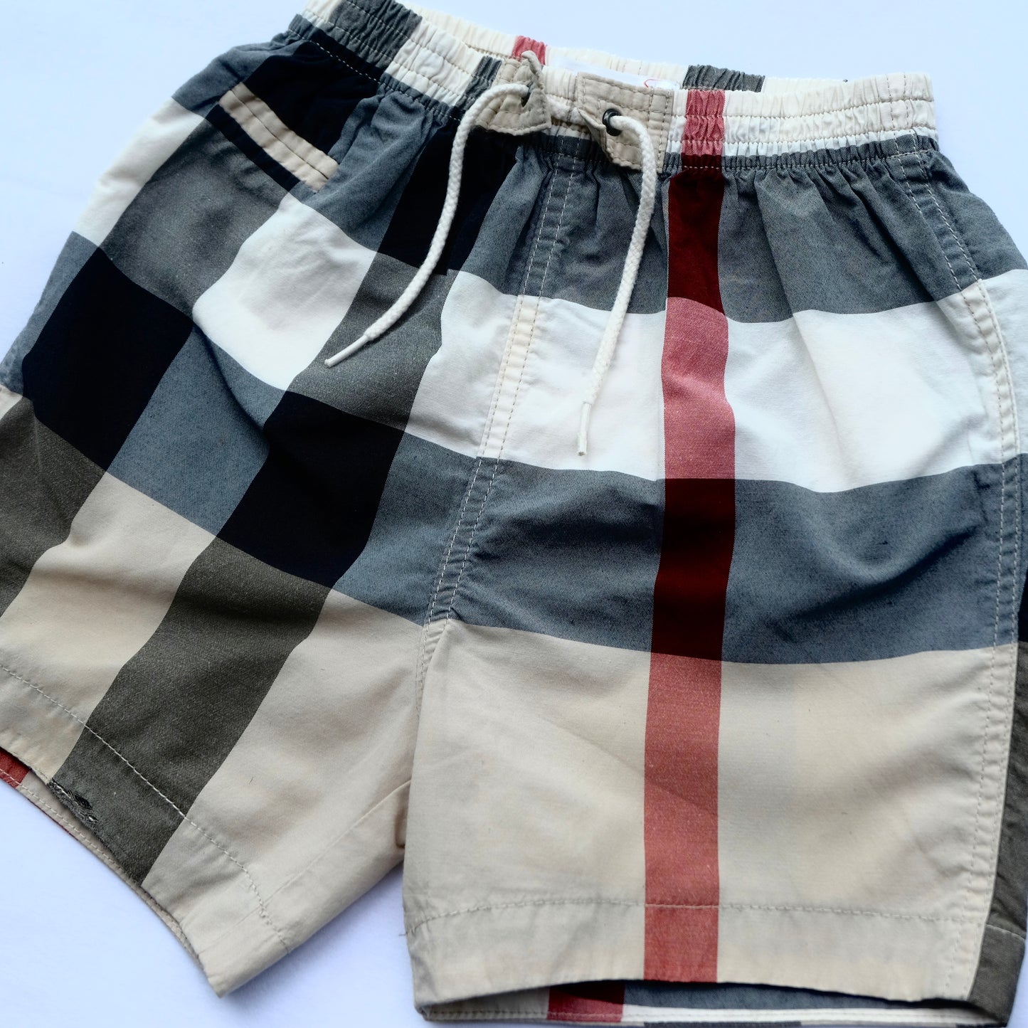 Burberry | Boys' Check Patterned Swim Trunks | 12M 80CM