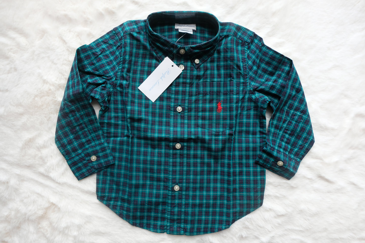 Ralph Lauren | Children's Long-Sleeve Checkered Plaid Button-Down | 24M