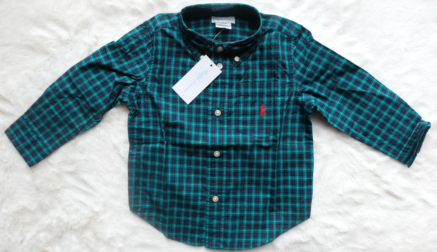 Ralph Lauren | Children's Long-Sleeve Checkered Plaid Button-Down | 24M