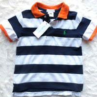 Ralph Lauren | Children's Striped Mesh Polo Shirt | 24M