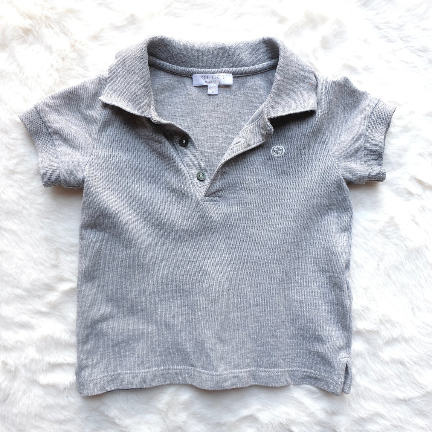 Gucci | Baby Cotton Polo Shirt with Web | 12/18M