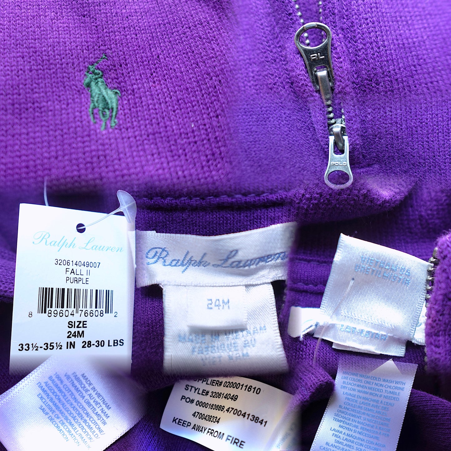 Ralph Lauren | Children's Vintage Cotton Quarter-Zip Sweater | 24M
