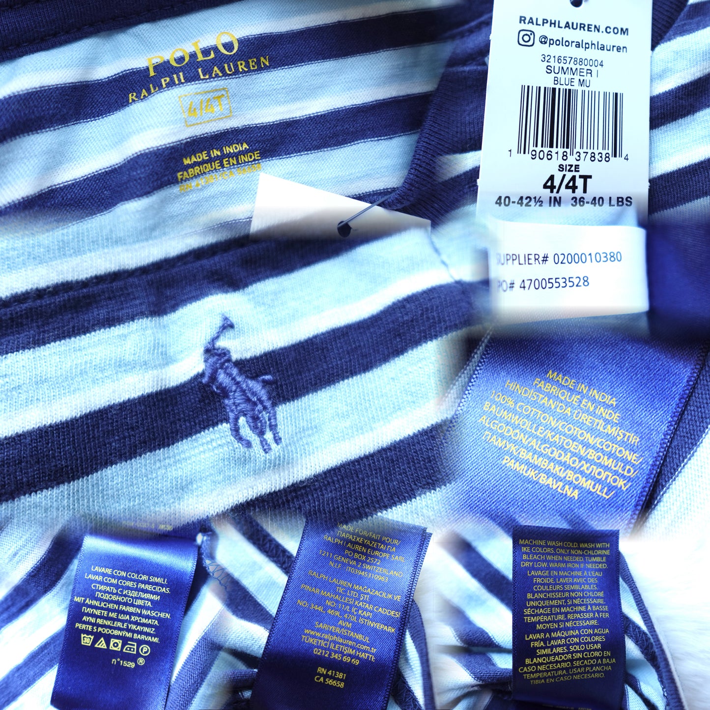Ralph Lauren | Children's Classic Striped Polo Shirt | 4/4T