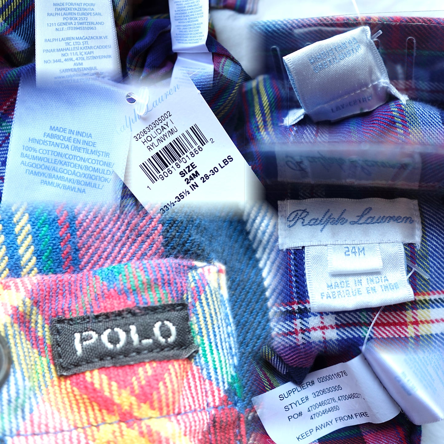 Ralph Lauren | Children's Long-Sleeve Checkered Plaid Button-Down | 24M