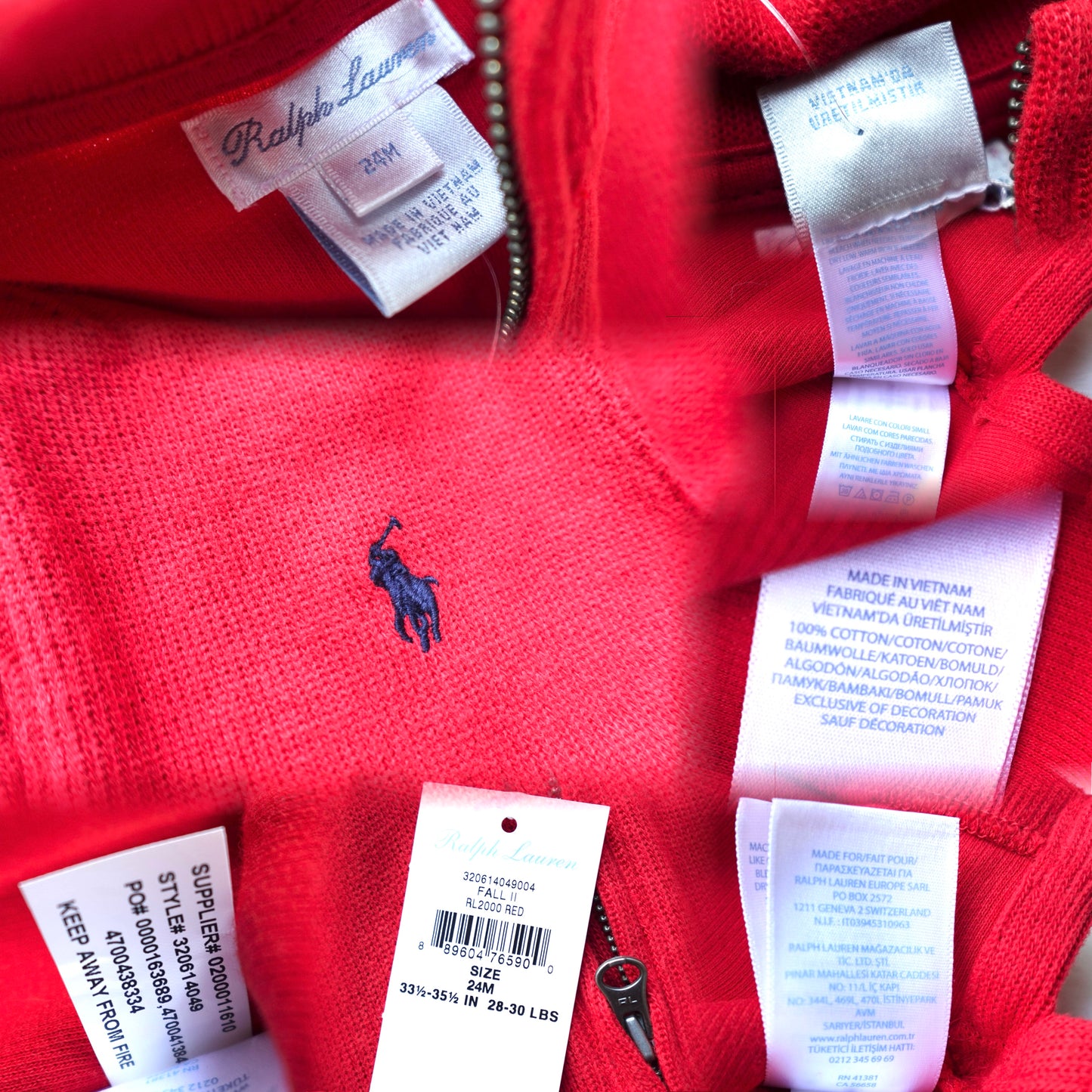 Ralph Lauren | Children's Vintage Cotton Quarter-Zip Sweater | 24M