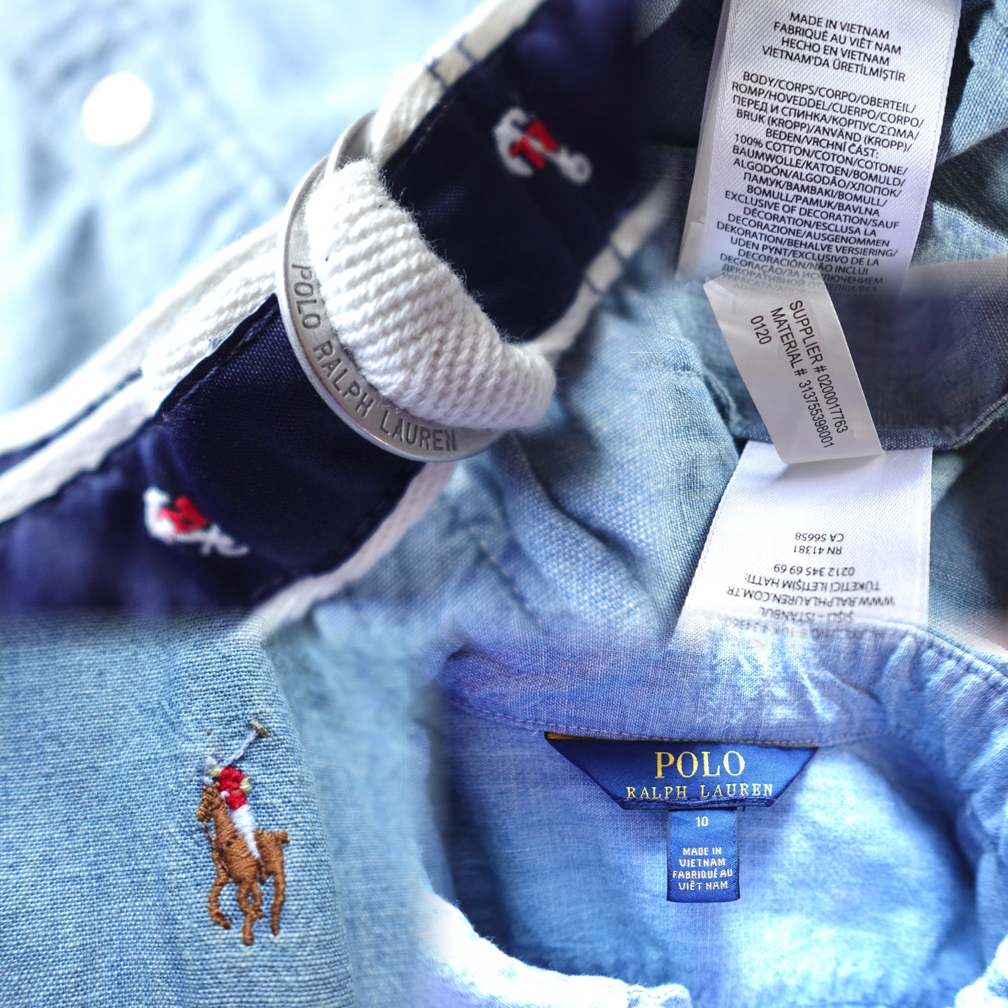Ralph Lauren | Belted Polo Cotton Denim Shirtdress | Size 10