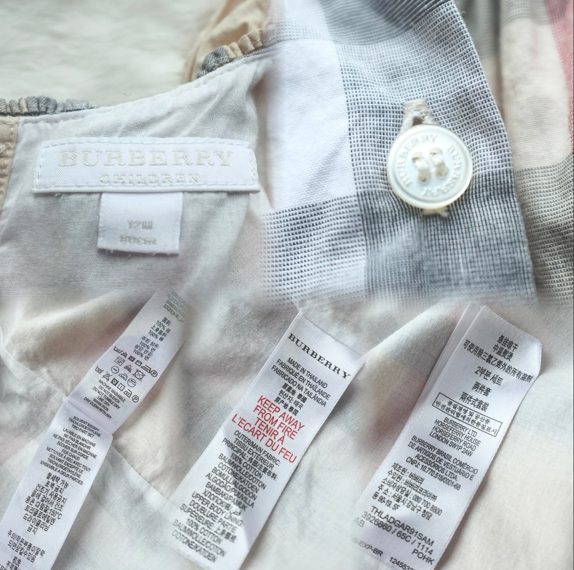 Burberry | Check Cotton Dress | 12M 80CM
