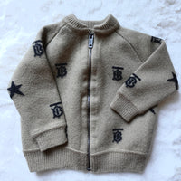 Burberry Kids | Star and Monogram Motif Wool Blend Cardigan | 12M 80CM