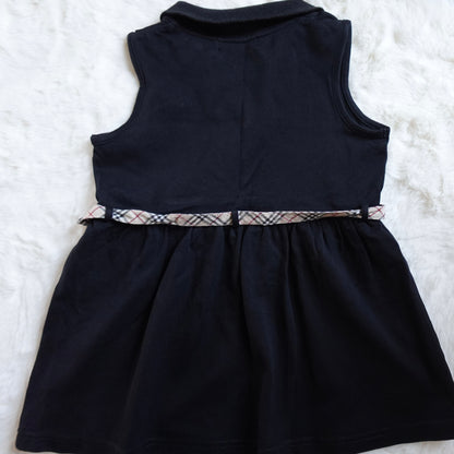 Burberry Kids | Sleeveless Check-Belted Polo Dress | 90CM