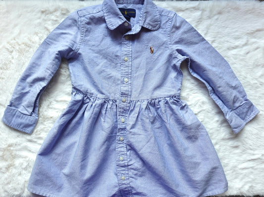 Ralph Lauren | Girls' Oxford Shirt Dress| 3/3T