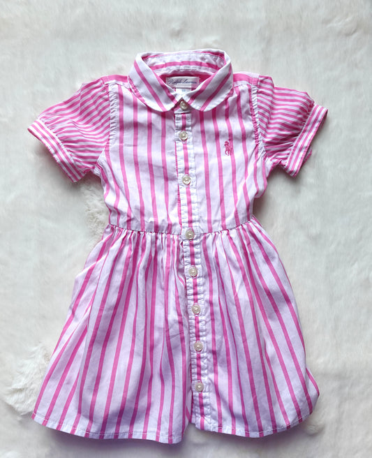 Ralph Lauren | Baby Girls Polo Striped Shirtdress | 9M