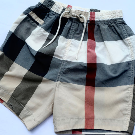 Burberry | Boys' Check Patterned Swim Trunks | 12M 80CM