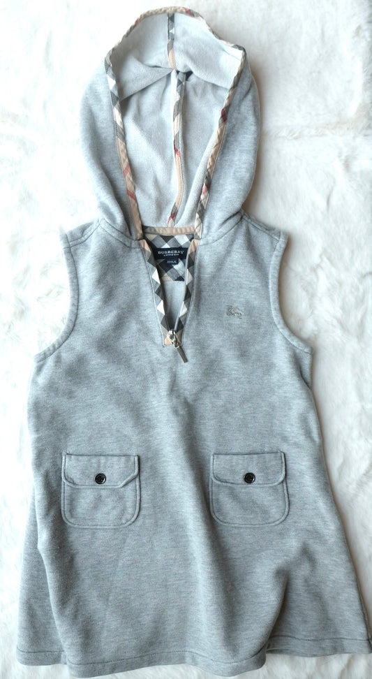 Burberry Kids | Check-Lined Sleeveless Hoodie Dress | 100A 4Y